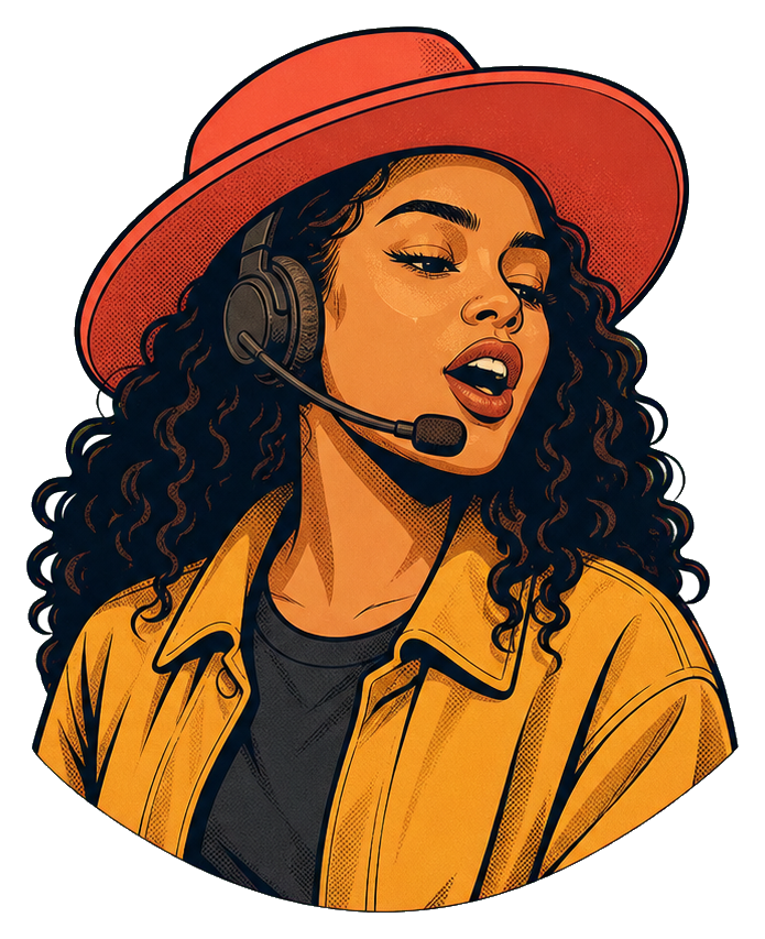 Preview for Coral Wide Brim Headset Sticker