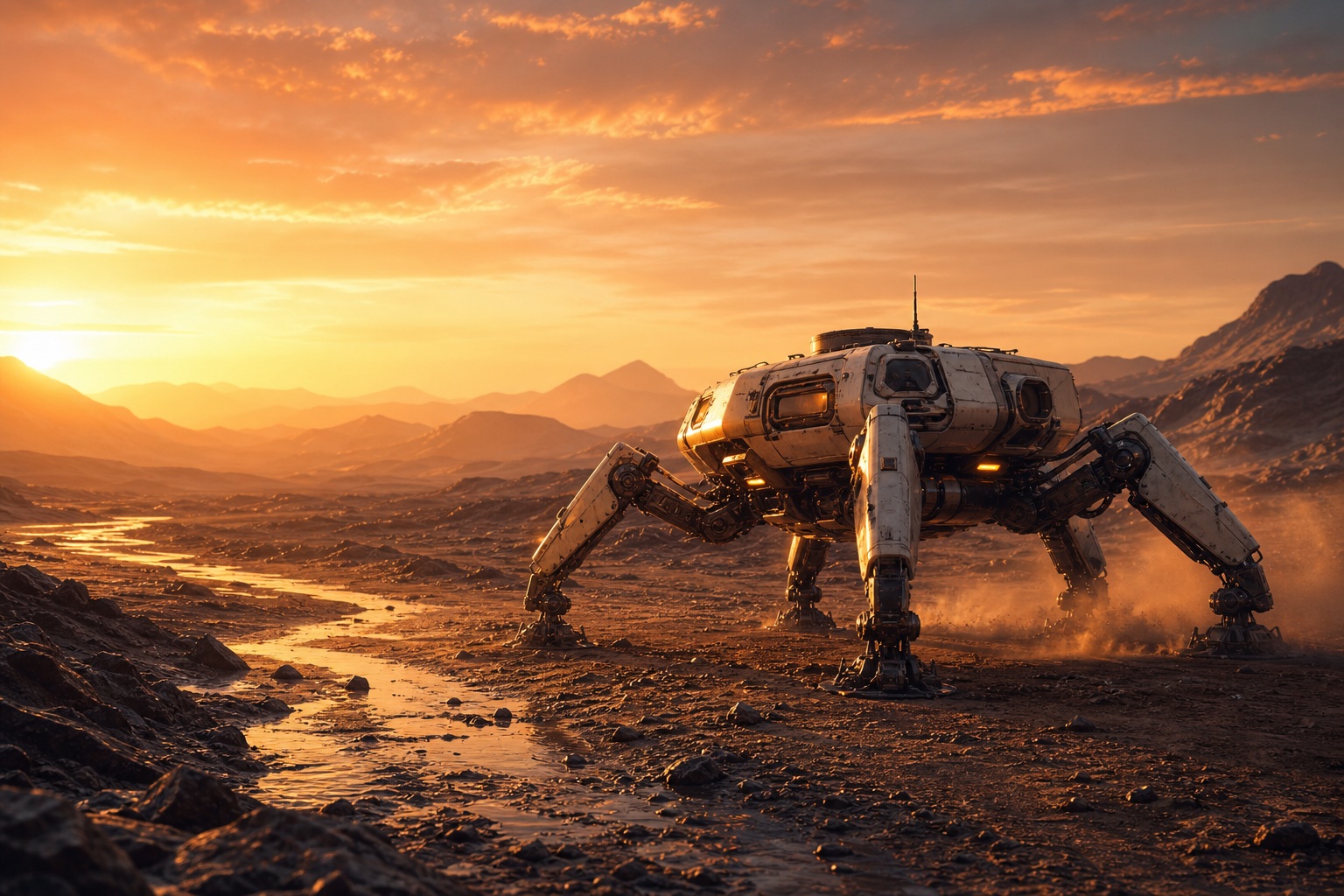 Preview for Planetary Lander Golden Hour Background