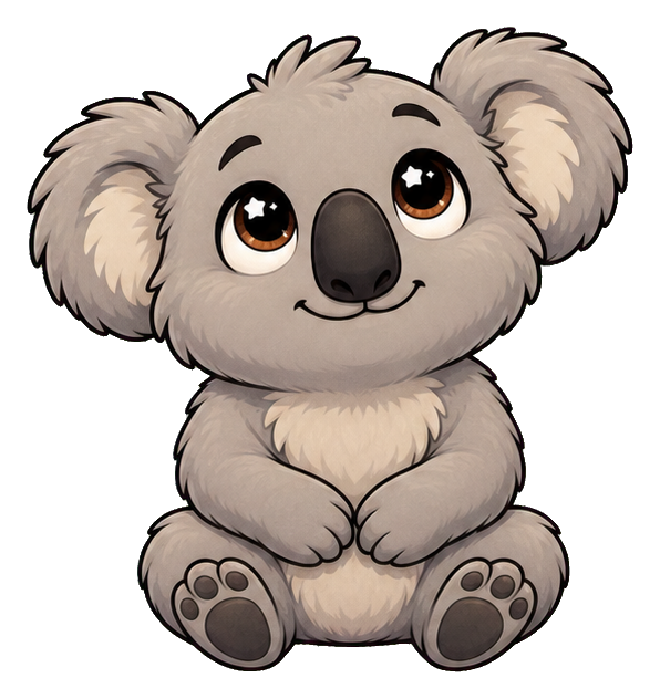 Preview for Dreamy Gray Koala Sticker