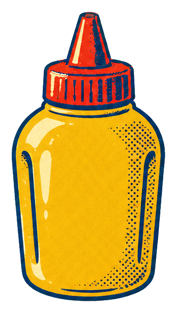 Preview for Retro Diner Mustard Bottle