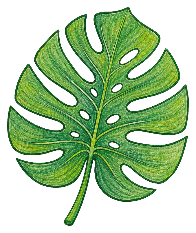 Preview for Split Leaf Monstera Leaf Sticker