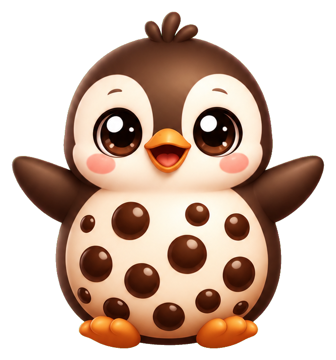 Preview for Boba Bubble Penguin Sticker