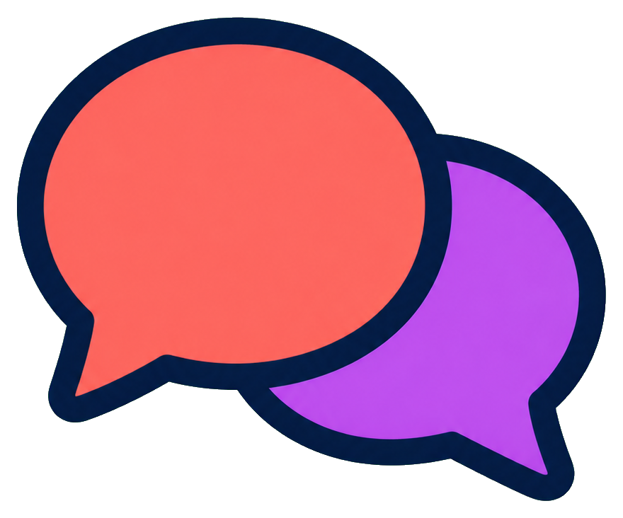 Preview for Overlapping Speech Bubbles Sticker