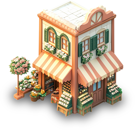 Preview for Charming-floral-shop-illustration-building-sticker-98af9