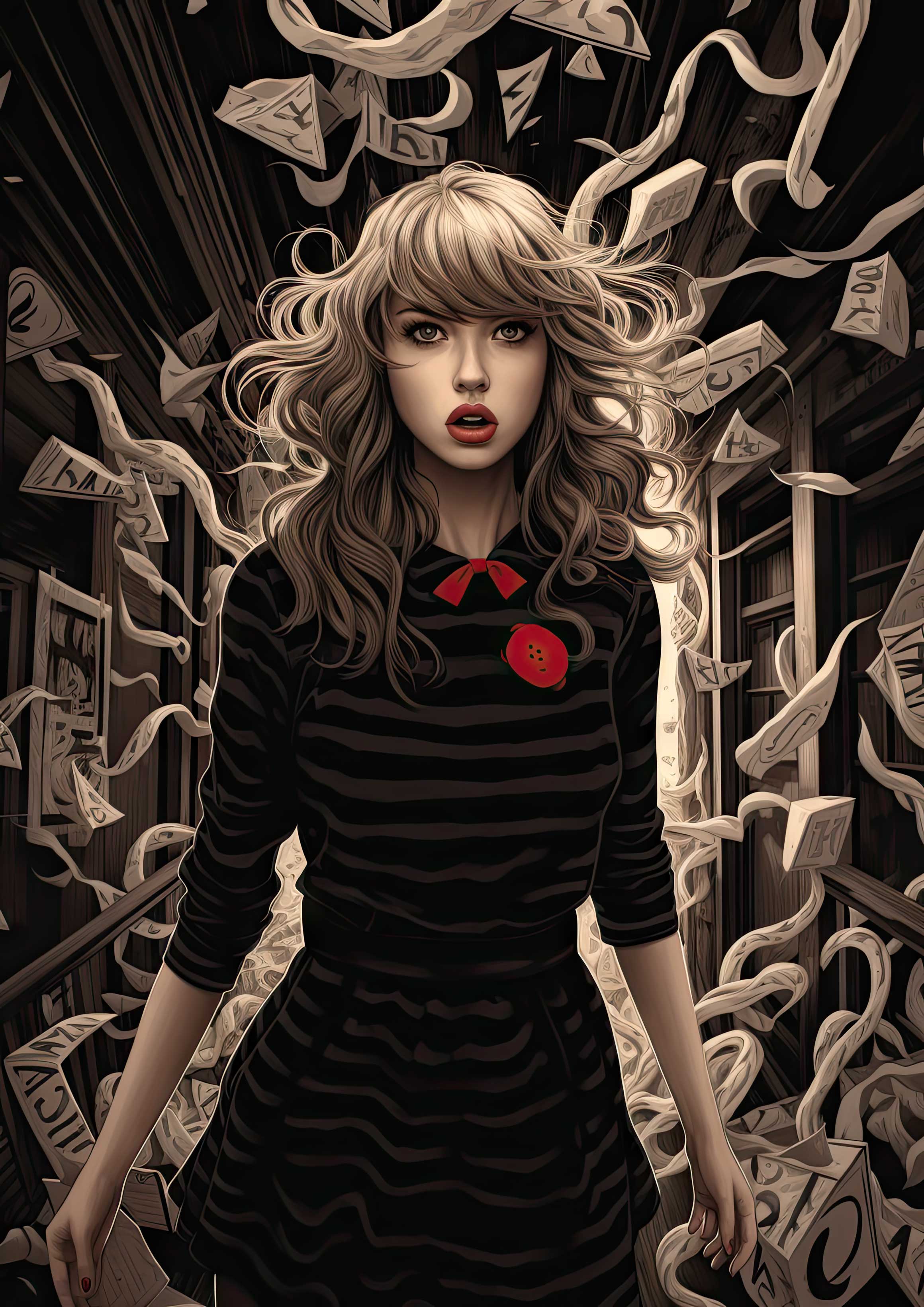 Preview for Surreal-woman-portrait-art-taylor-swift-background-6c37c