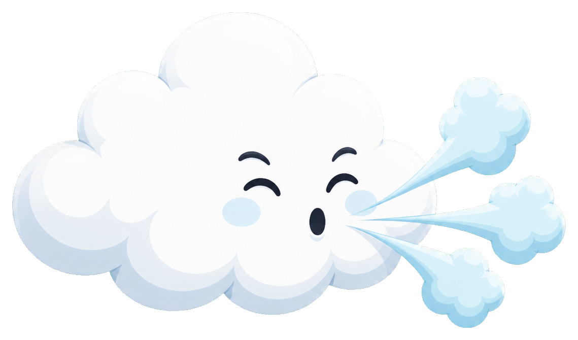 Preview for Cloud With Wind Puffs Sticker