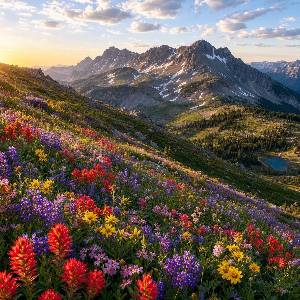 Preview for Alpine Mountain Spring Background