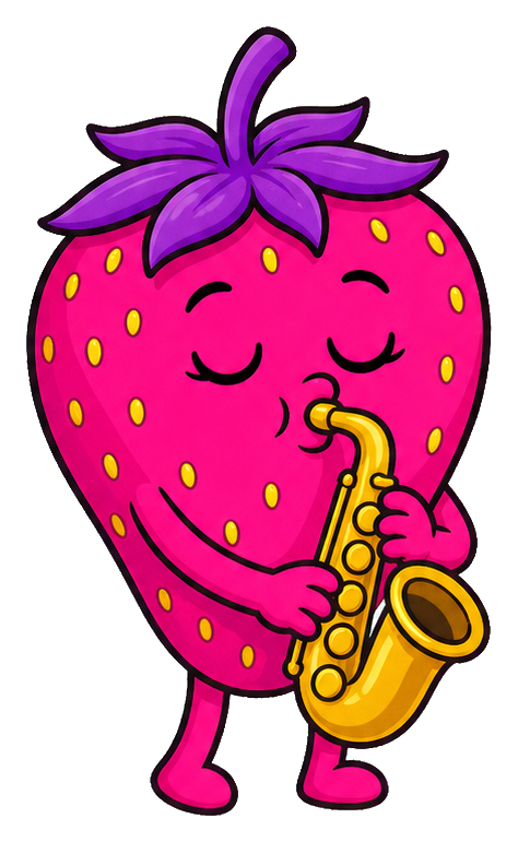 Preview for Strawberry Saxophone Sticker