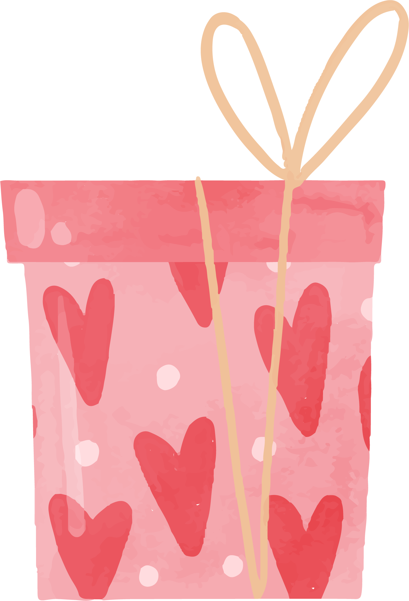 Preview for Pink-heart-gift-box-watercolor-love-sticker-97119