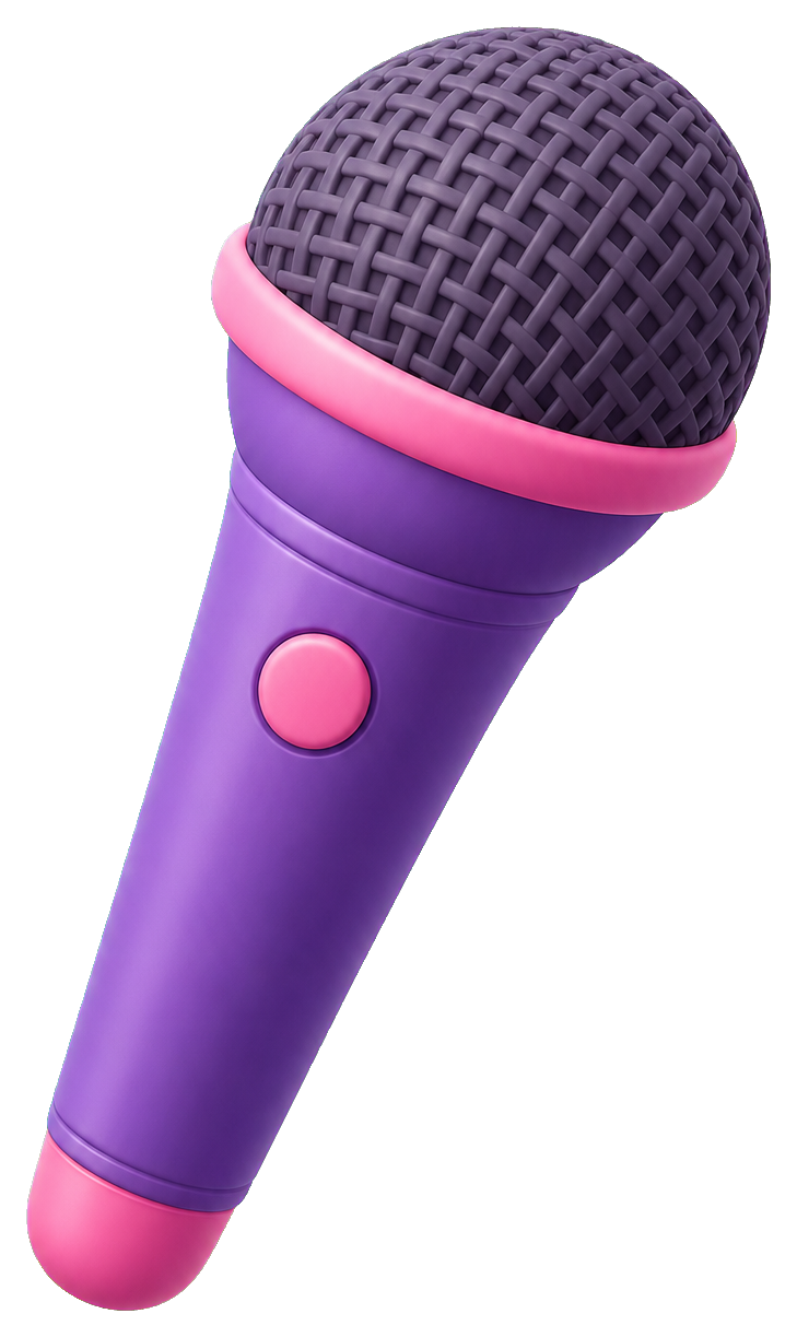 Preview for Purple Microphone Sticker Graphic