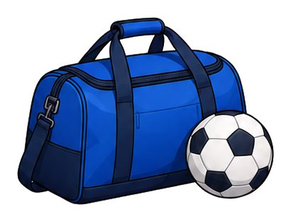 Preview for Blue Duffel Bag Soccer Ball Sticker