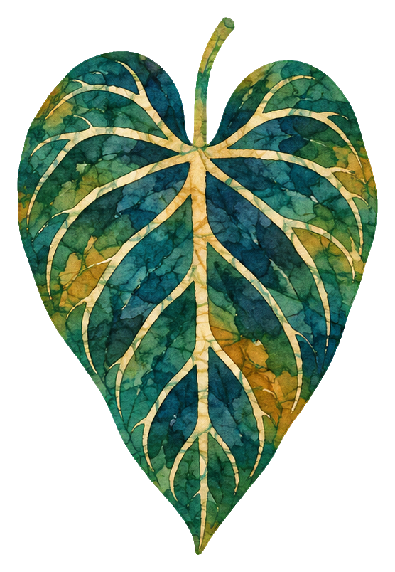 Preview for Batik Tropical Leaves Anthurium