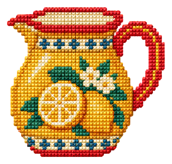 Preview for Cross Stitch Picnic Lemonade Pitcher