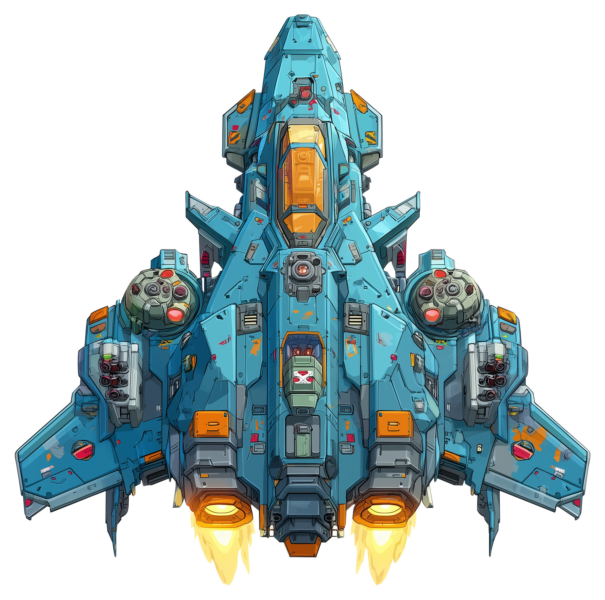 Preview for Futuristic-spaceship-pixel-art-sticker-a1a6b