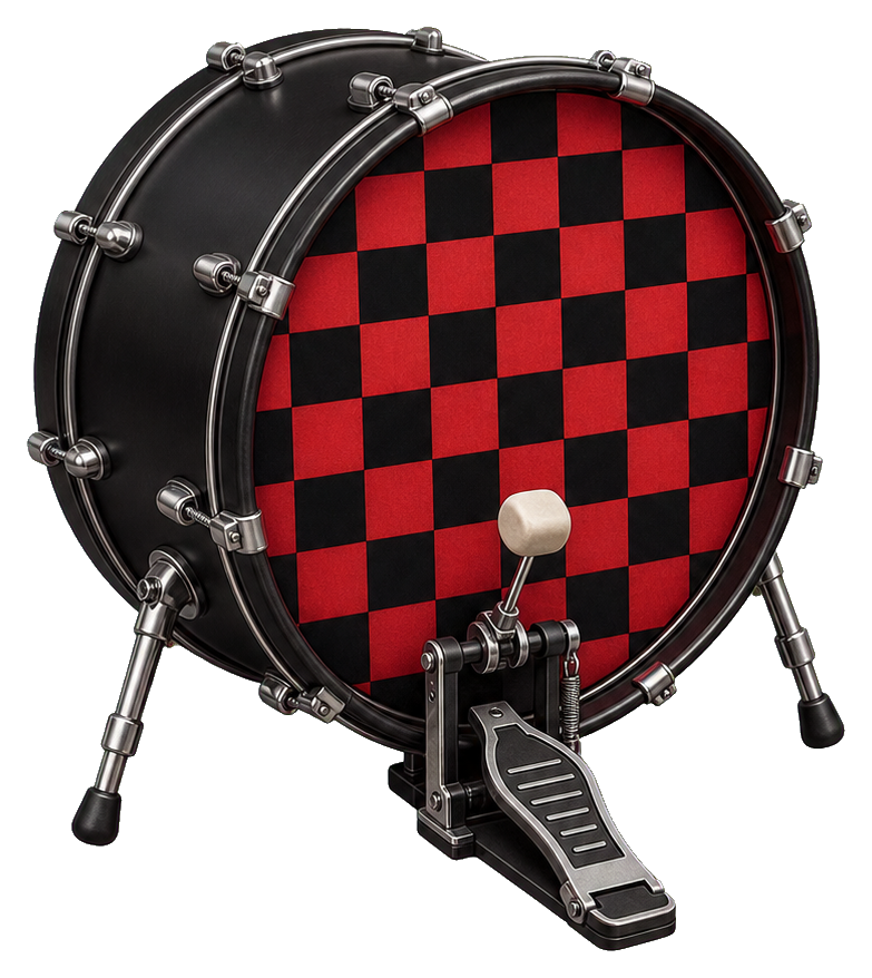 Preview for Checkerboard Kick Drum Sticker