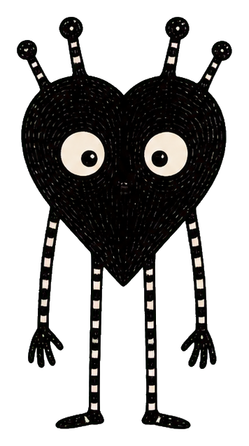 Preview for Heart Body Antenna Alien Sticker