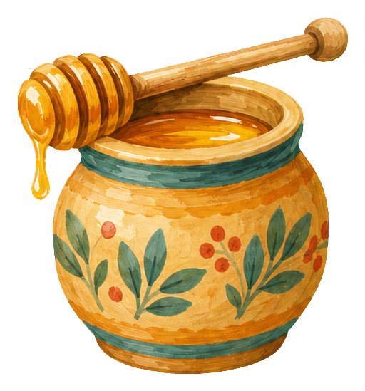 Preview for Gouache Tea Time Honey Pot