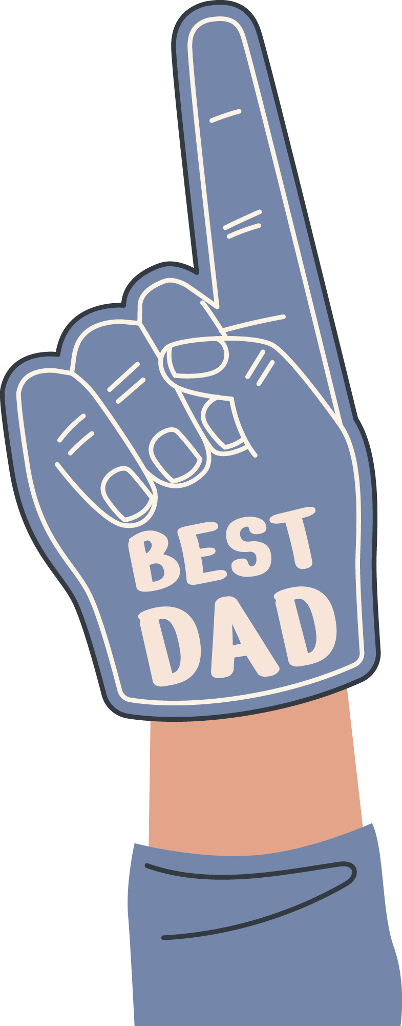 Preview for Best-dad-foam-finger-fathers-day-sticker-77752