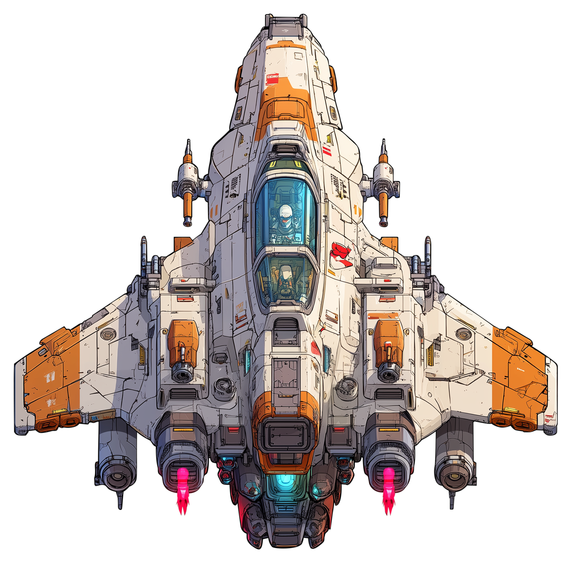 Preview for Futuristic-spaceship-design-sticker-06f87