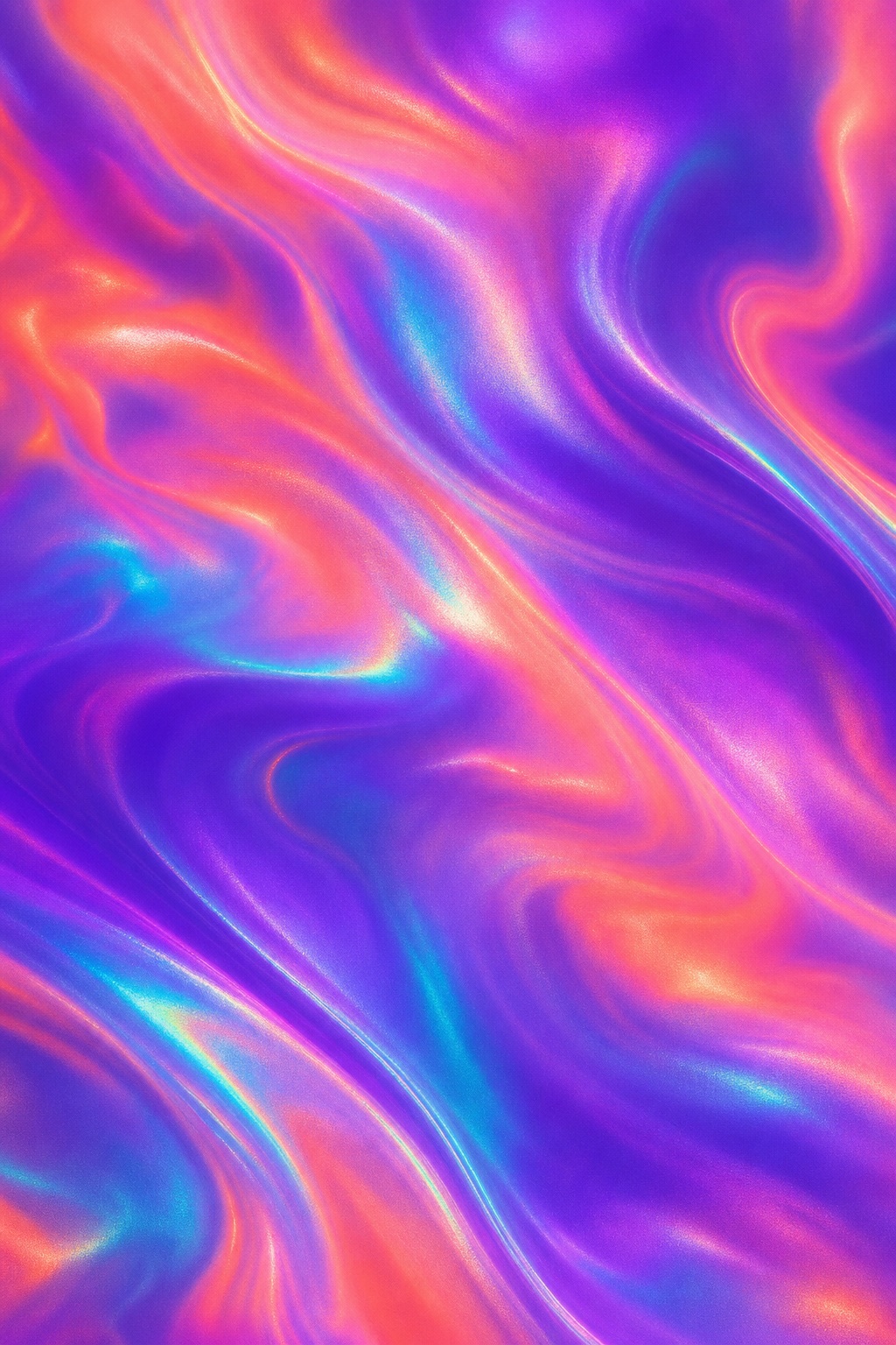 Iridescent coral and ultraviolet abstract mesh gradient with flowing light streaks