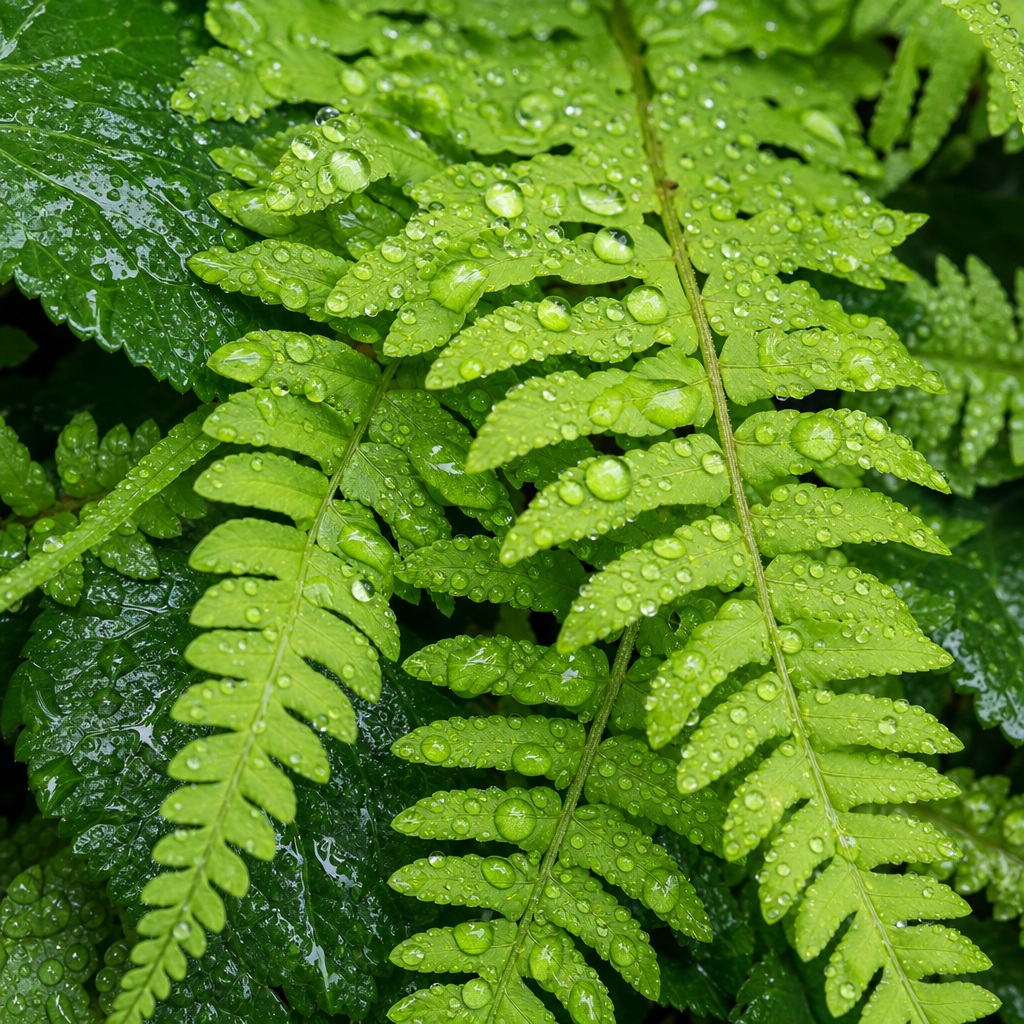 Preview for Rainy Garden Leaf Macro Background