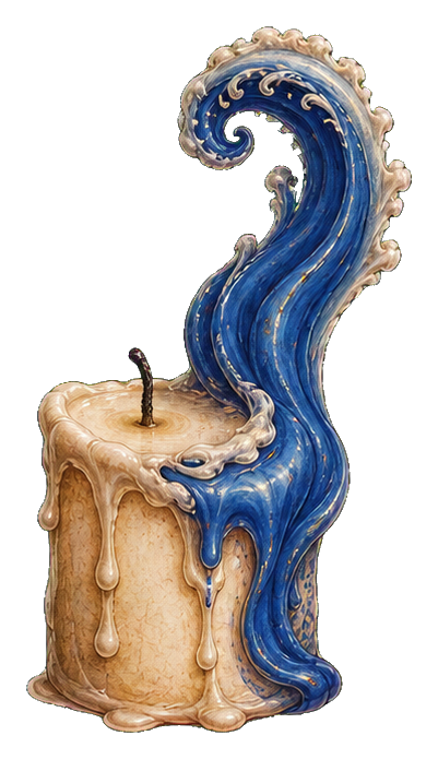 Preview for Candle Waterfall Surreal Sticker