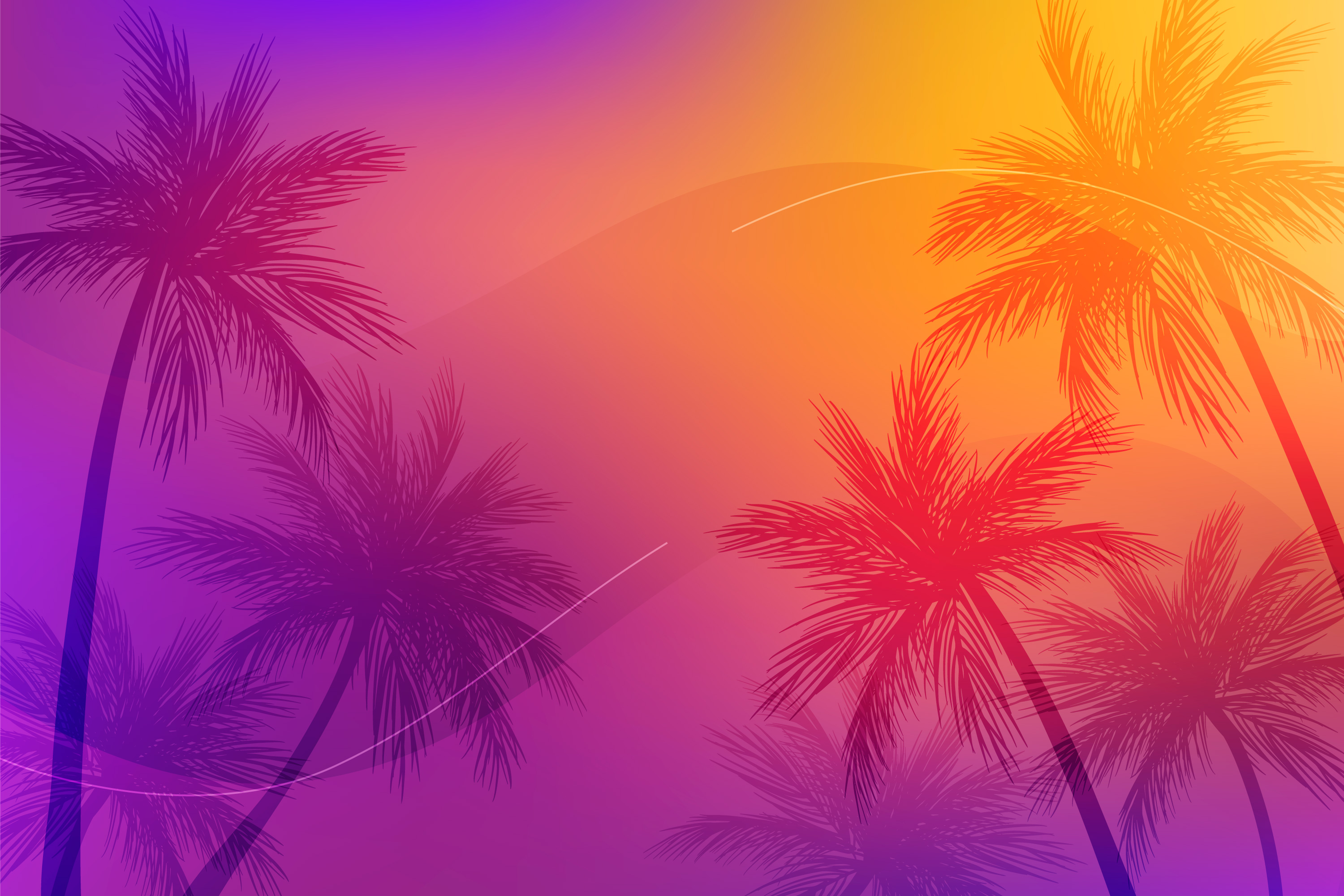 Preview for Tropical-sunset-palm-trees-summer-background-193b3
