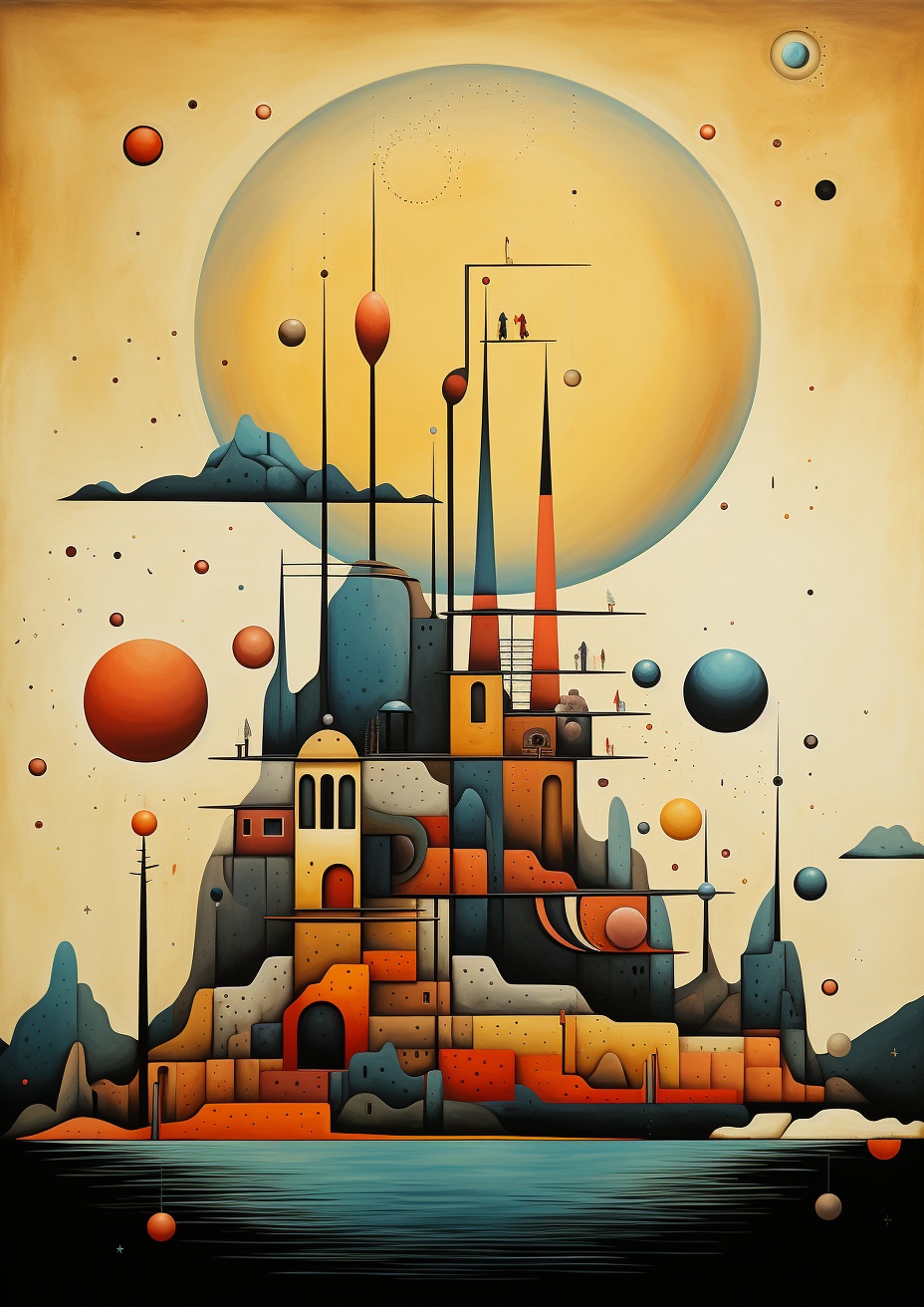Preview for Surreal Cityscape Abstract Background