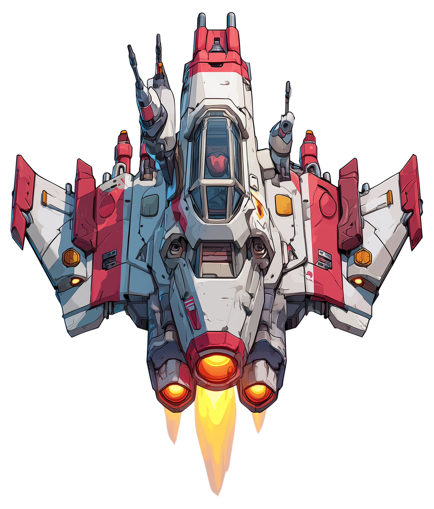 Preview for Futuristic-spaceship-illustration-sticker-4acae