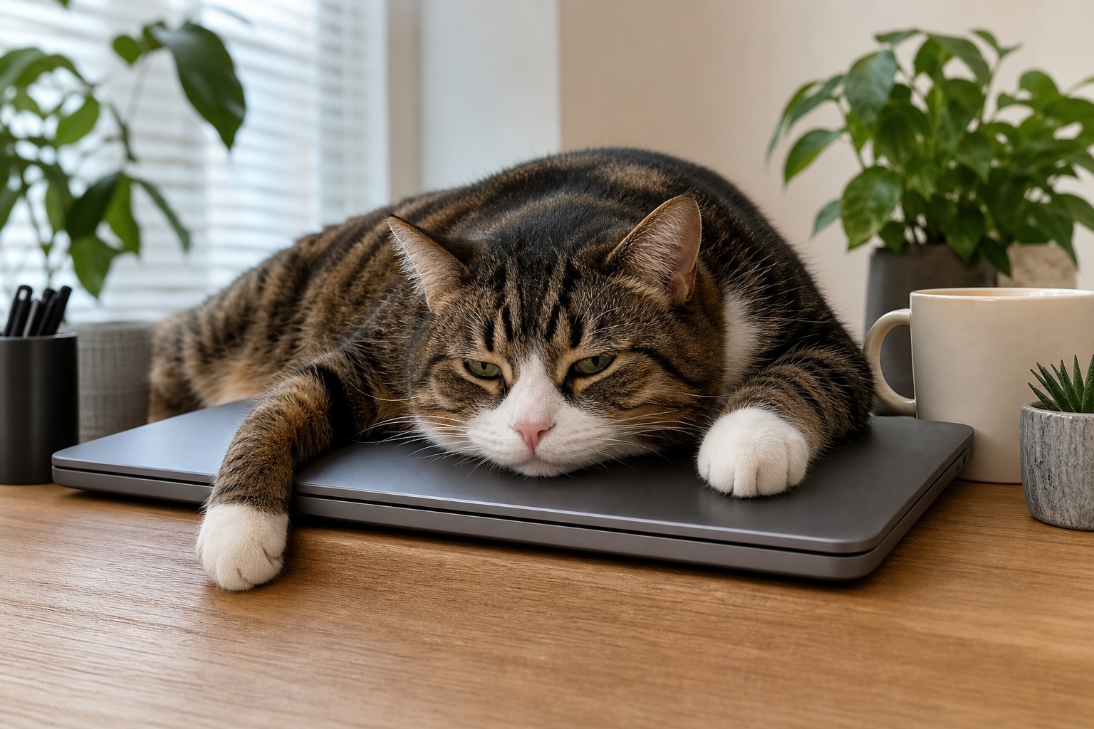Preview for Cat On Laptop Background
