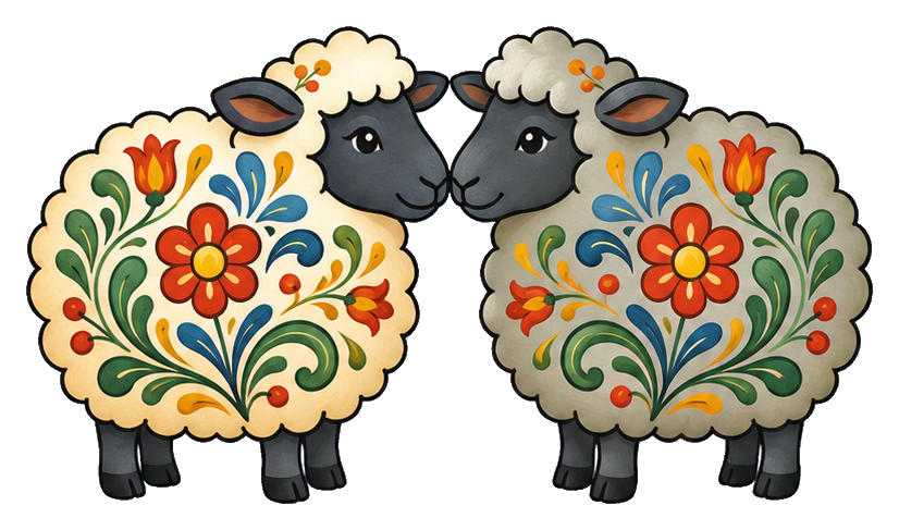 Preview for Sheep Pair Touching Noses