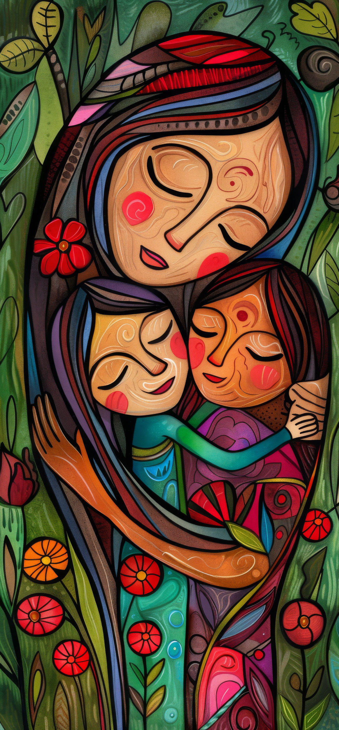 Preview for Mother-children-embracing-illustration-mothers-day-background-6f77a