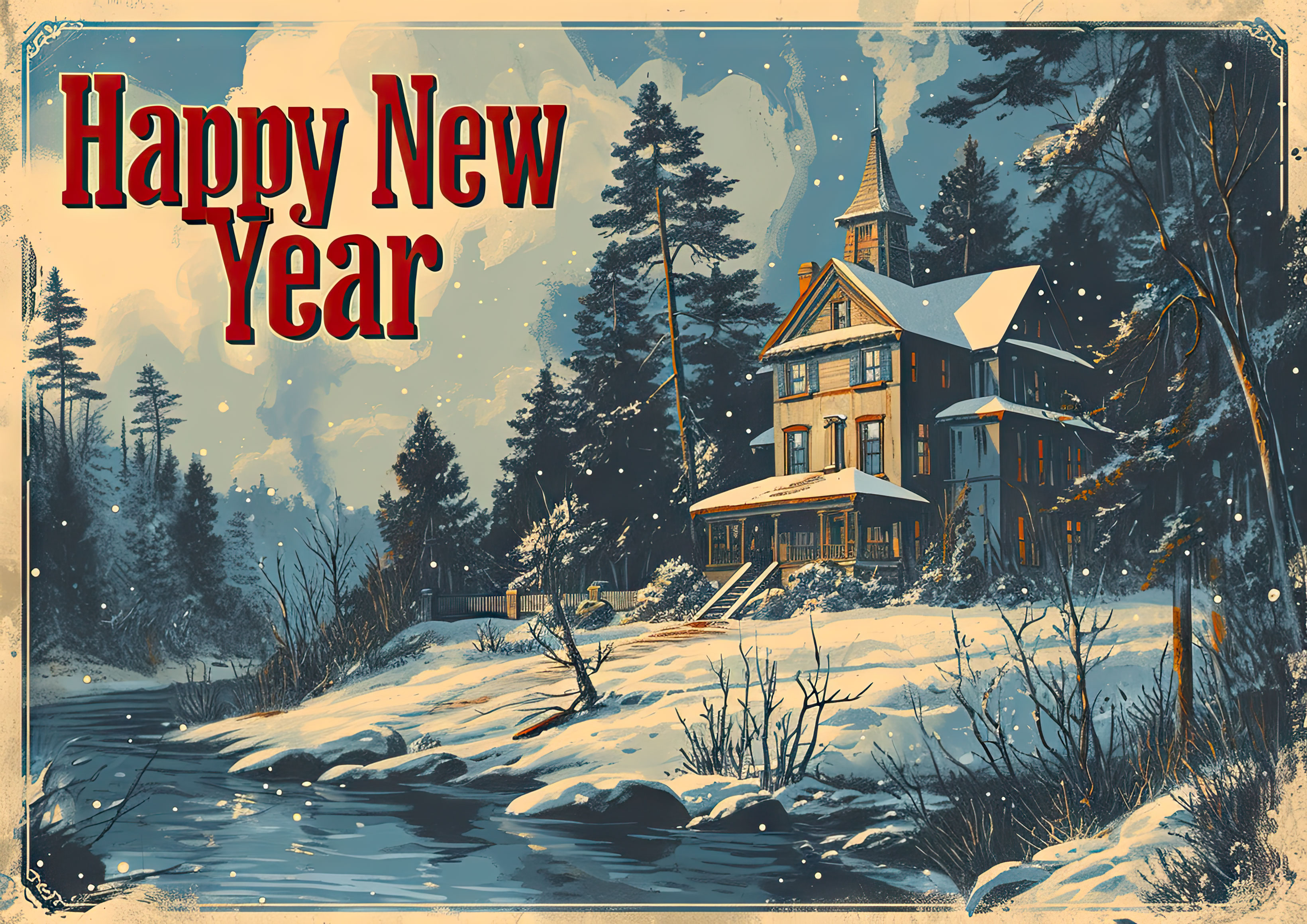 Preview for Happy-new-year-winter-scene-background-f7759