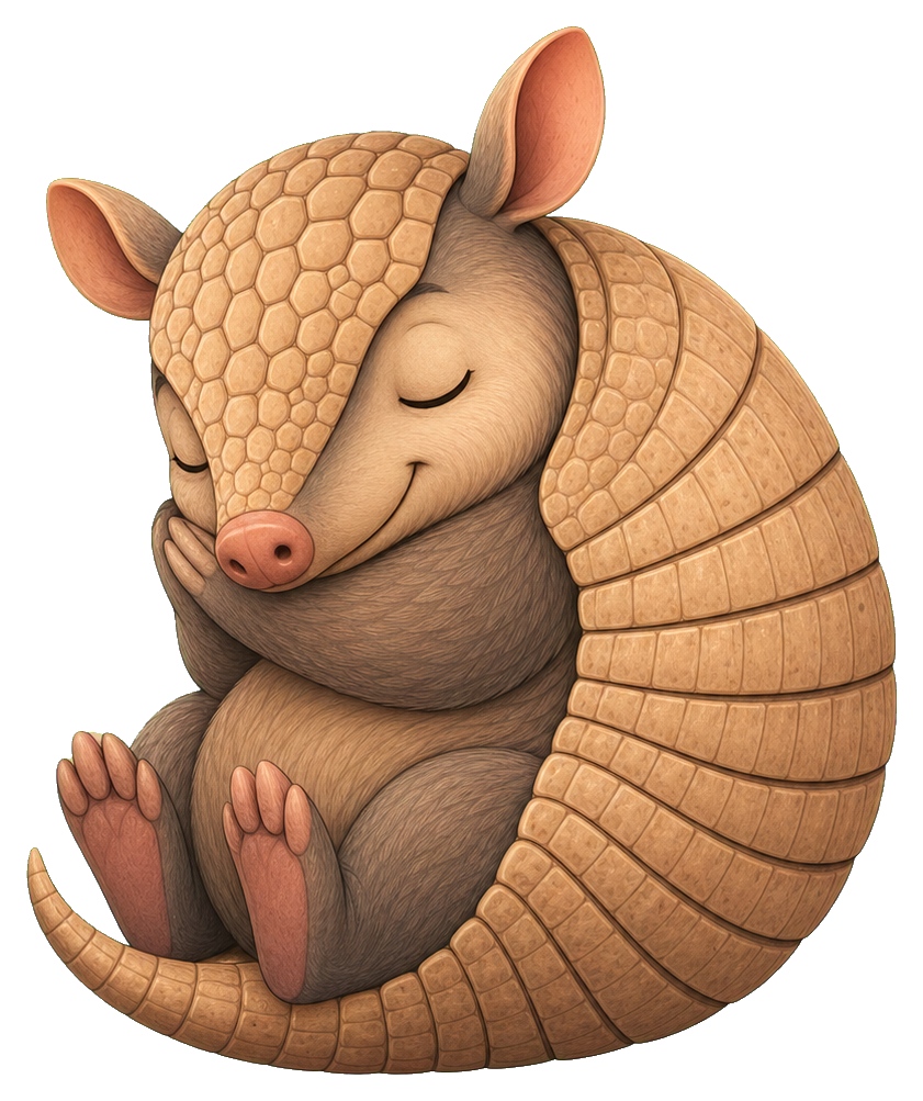 Preview for Sleepy Armadillo Sticker