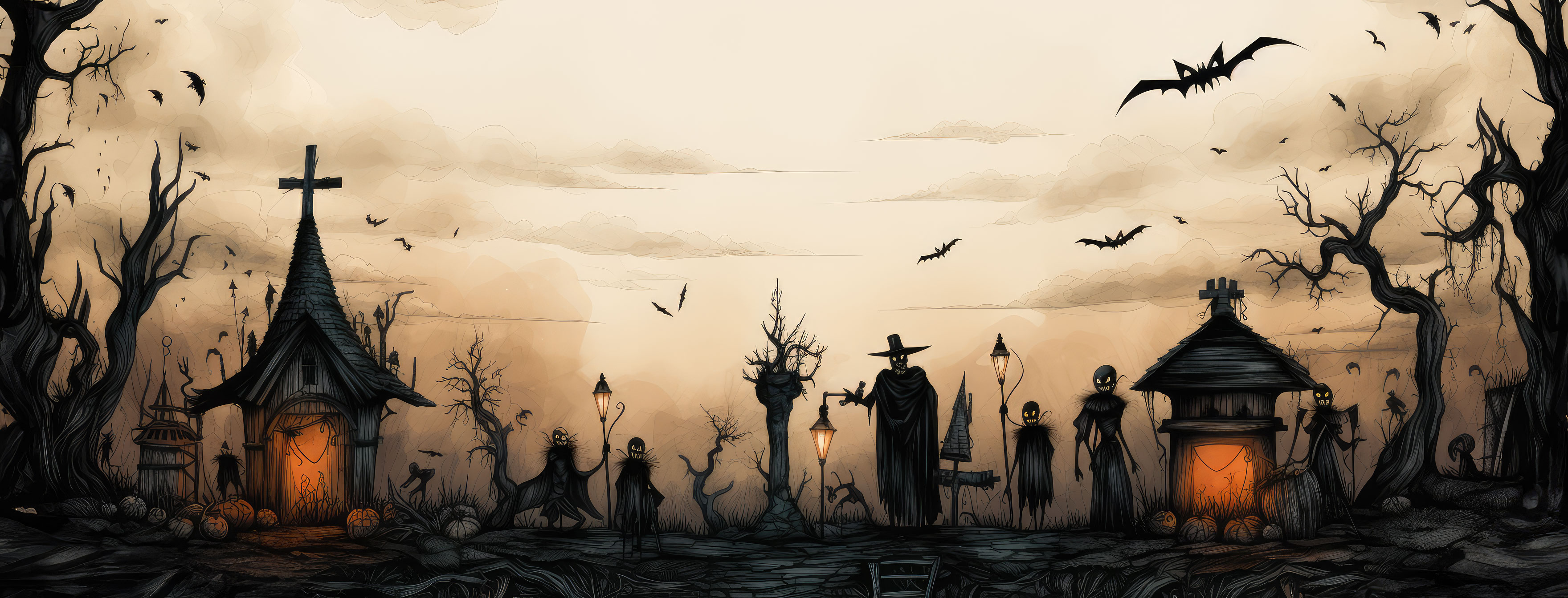 Preview for Spooky-graveyard-scene-halloween-cover-background-27f4c