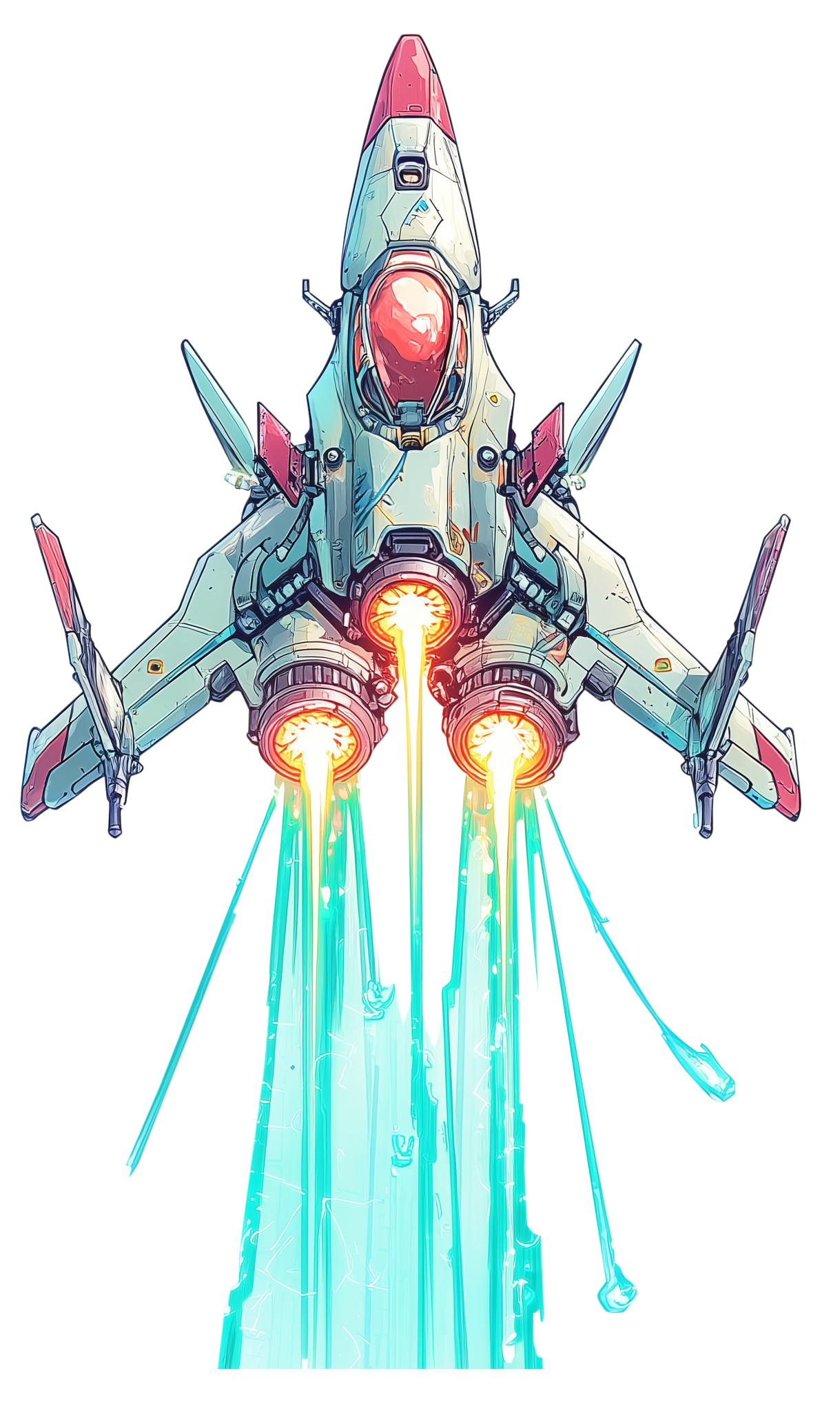 Preview for Futuristic-spaceship-illustration-sticker-afd3a