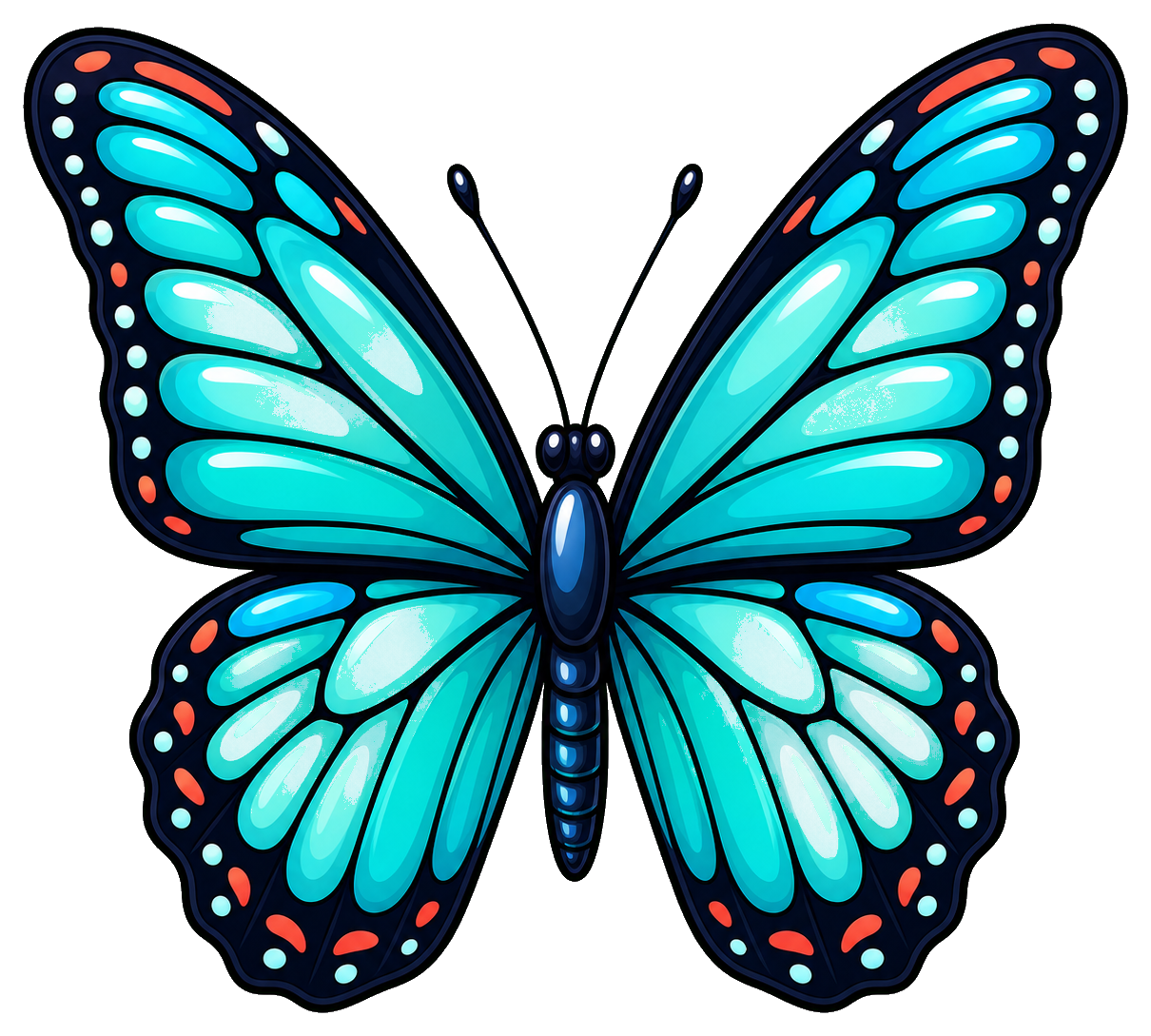 Preview for Ocean Turquoise Monarch Butterfly Sticker