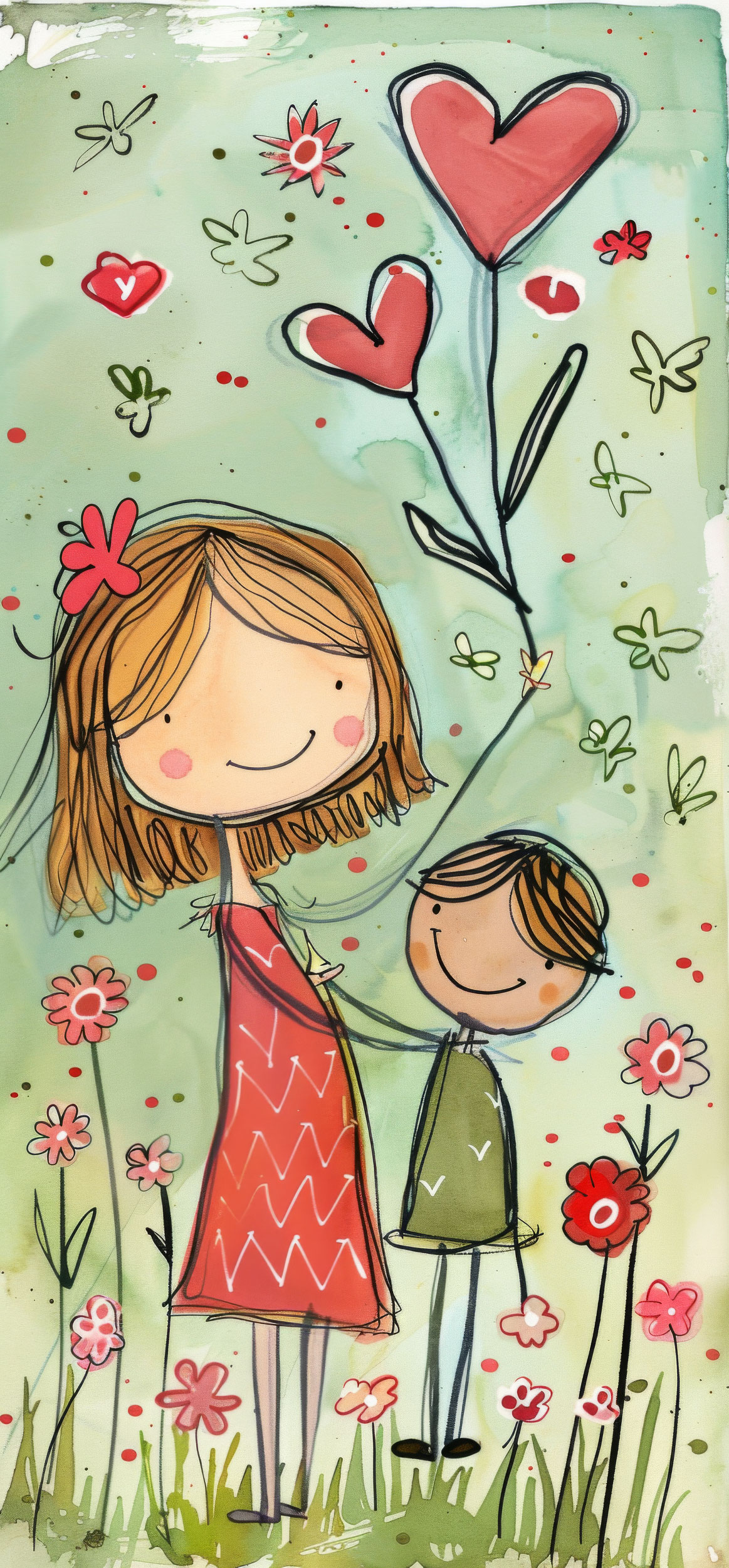 Preview for Whimsical-couple-in-flowers-mothers-day-background-b0ca3