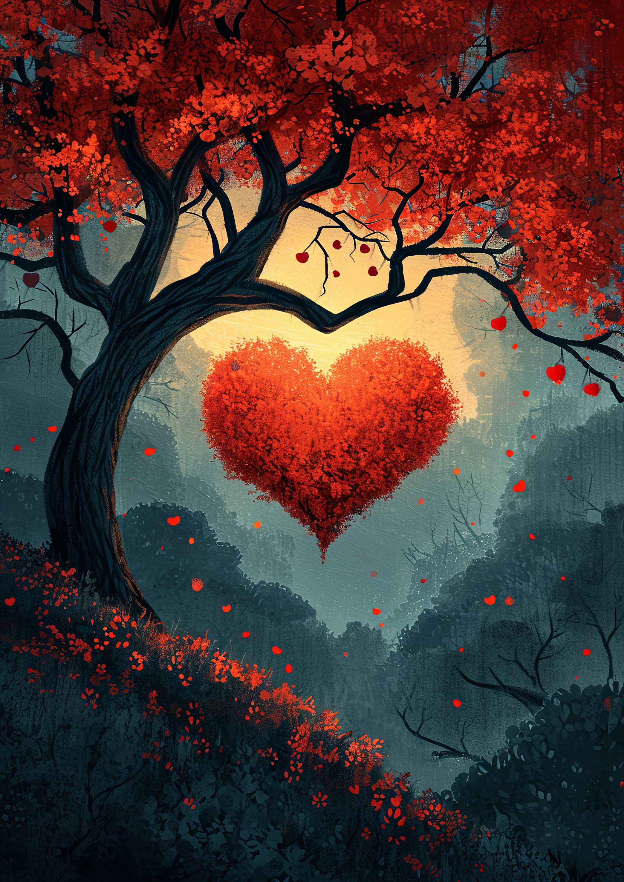 Preview for Surreal-heart-tree-digital-art-love-background-02a73
