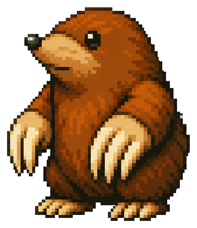 Preview for Rust Burrowing Mole Sprite Sticker