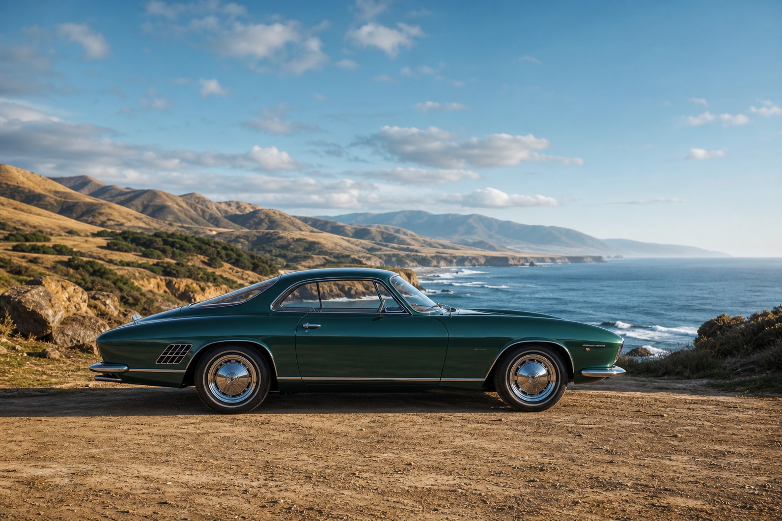 Preview for Classic Car Sunlit Background