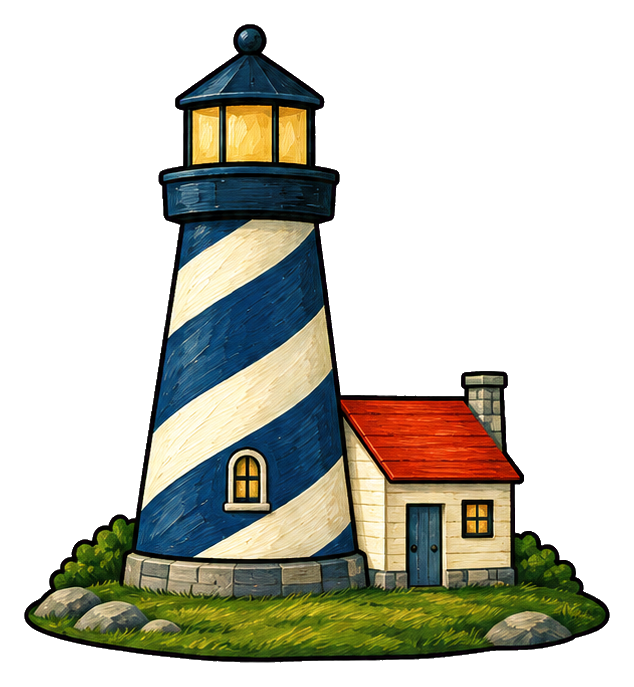Preview for Navy Striped Lighthouse