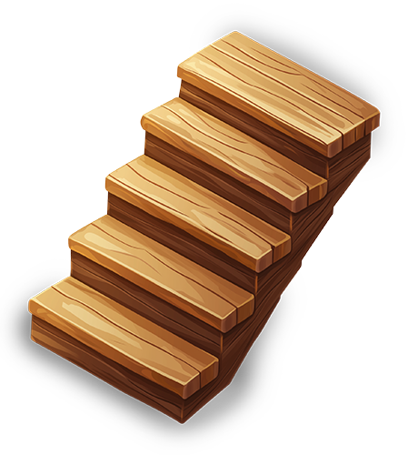 Preview for Wooden-staircase-illustration-hardscape-sticker-4f774
