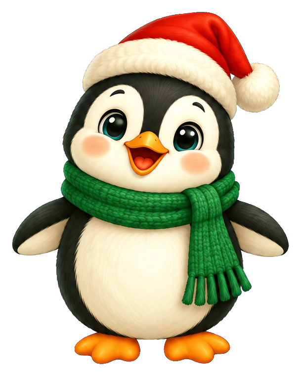 Preview for Festive Penguin In Santa Hat