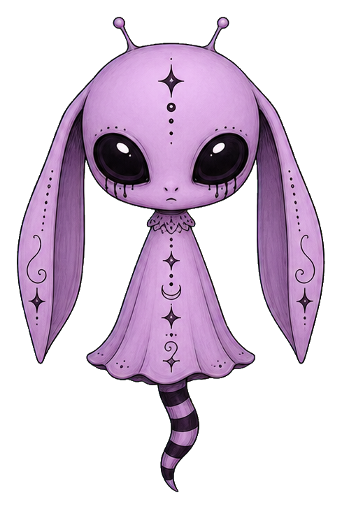 Preview for Droopy Ear Bell Alien Sticker