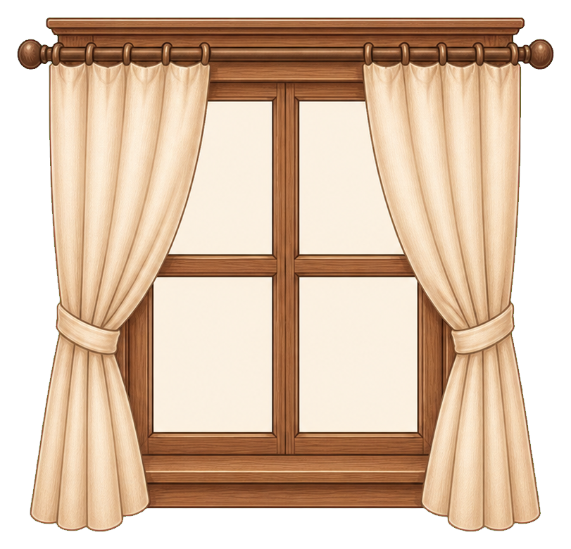 Preview for Curtains Window Blank Sticker