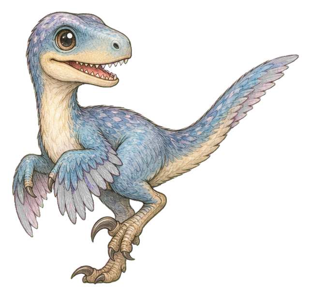 Preview for Kawaii Velociraptor Sticker