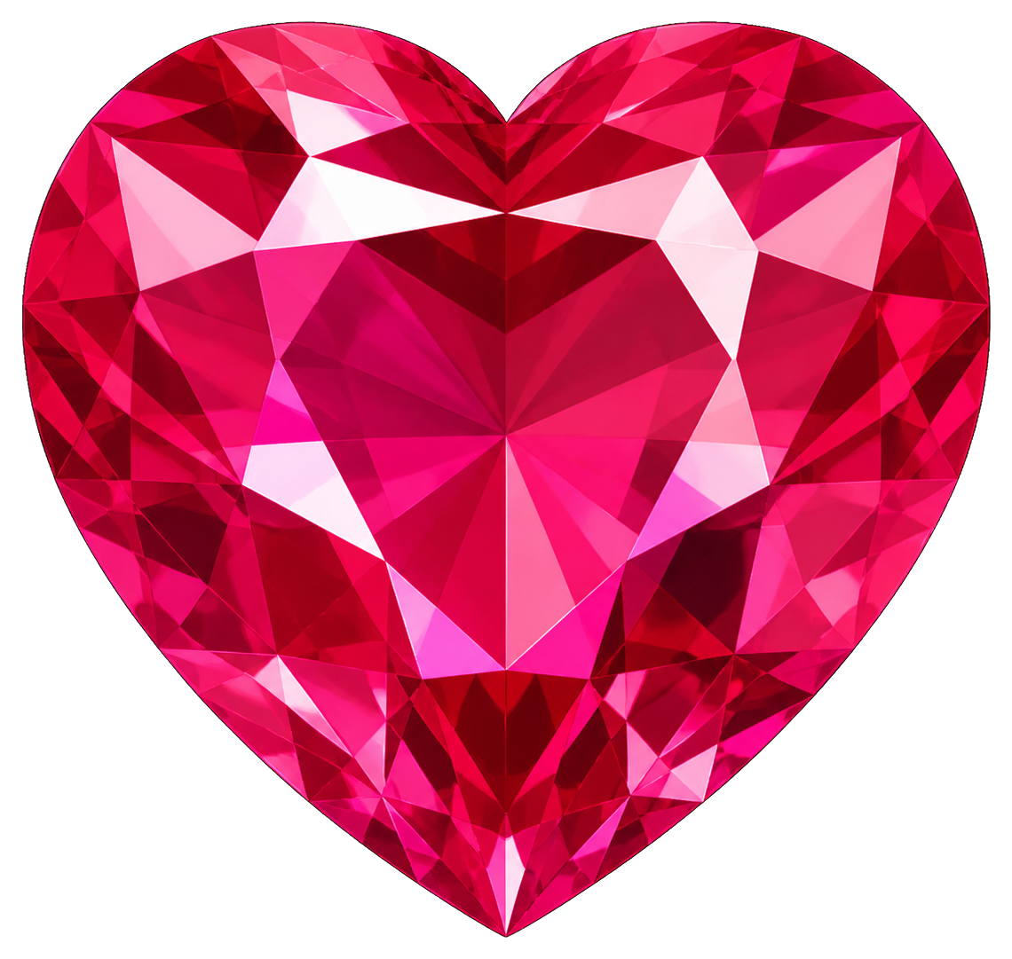 Preview for Faceted Heart Gem Sticker