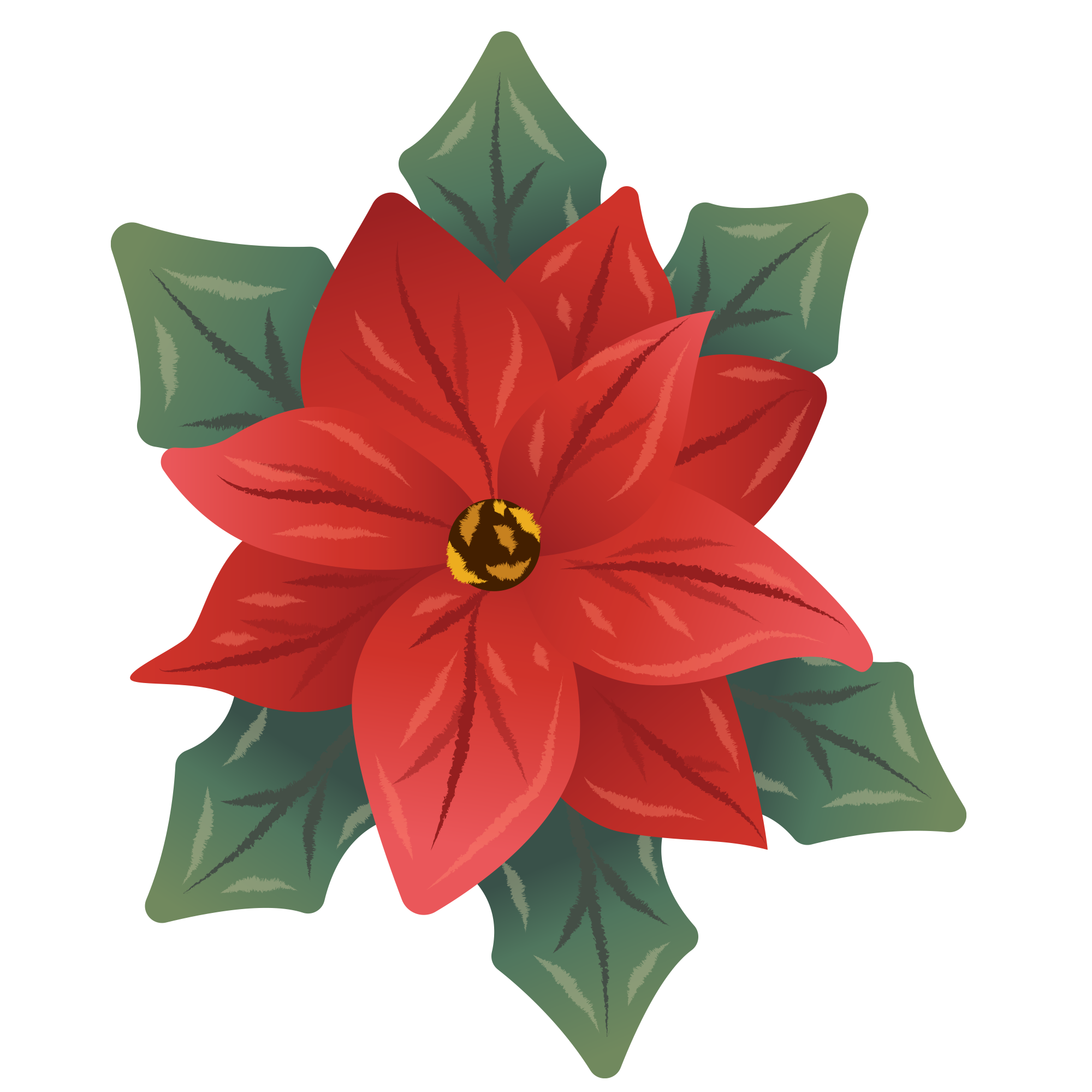 Preview for Poinsettia-flower-illustration-watercolor-christmas-sticker-a4816