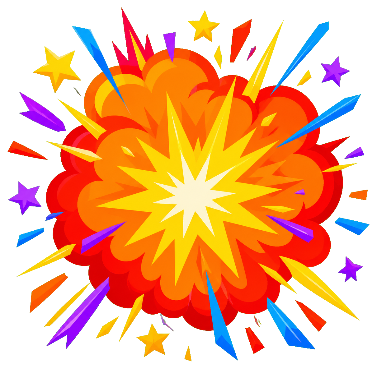 Preview for Cartoon Explosion Burst Sticker
